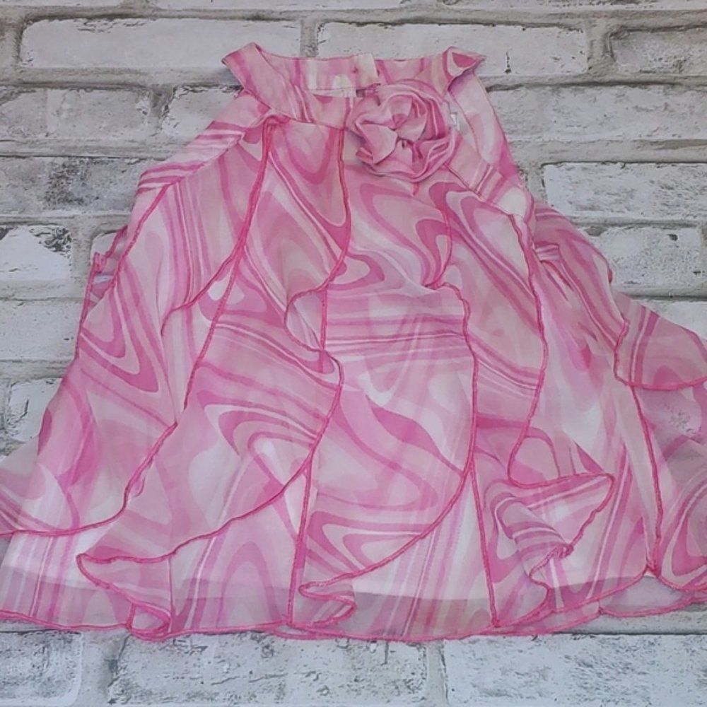 NWT Pink ruffled Baby girl dress - size 6 months